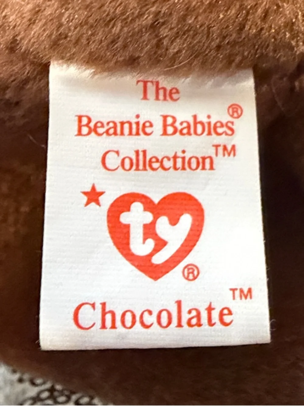 NWT Ty Chocolate the Moose Beanie Baby Plush with Bright Orange Antlers